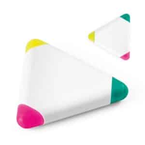 TRIAN. Surligneur en PP en forme de triangle avec 3 couleurs
