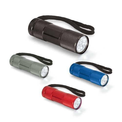 FLASHY. Lampe de poche en aluminium avec 9 LED