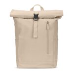 Sac à dos beige en toile avec fermeture à boucle