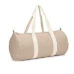 Sac de sport beige avec anses blanches