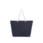 Grand sac cabas bleu marine avec anses corde