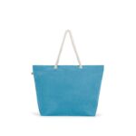 Sac de plage bleu avec anses en corde