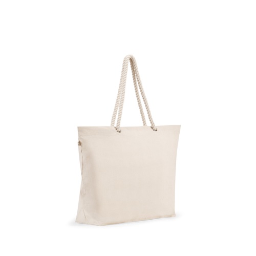 Sac cabas beige à anses en corde