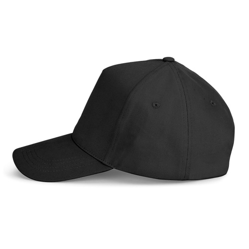 Casquette noire simple à visière courbée