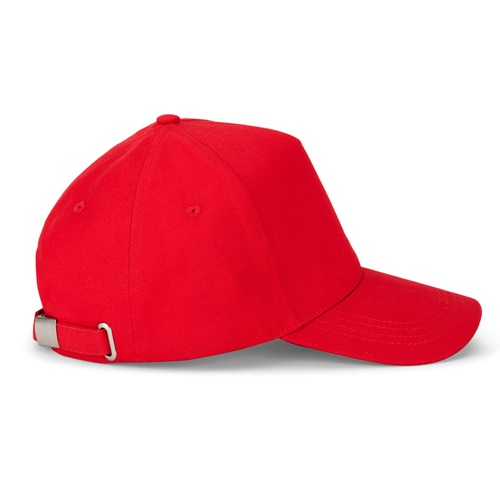 Casquette rouge ajustable vue de côté