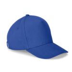Casquette bleue en tissu avec visière courbée