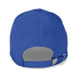 Arrière d'une casquette bleue ajustable