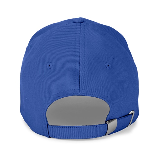 Arrière d'une casquette bleue ajustable