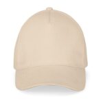 Casquette beige simple vue de face