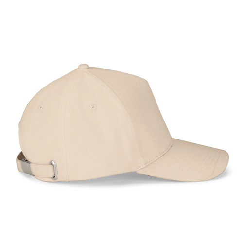 Casquette beige avec sangle de réglage métallique