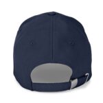 Dos d'une casquette bleu marine réglable