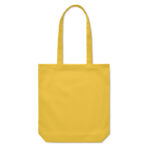 Tote bag jaune en tissu avec anses longues