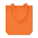 Sac tote bag orange en tissu réutilisable
